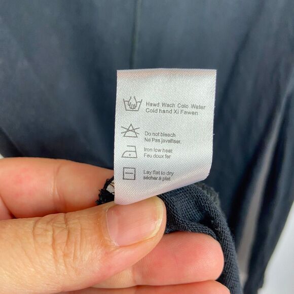 Chaser Celebrate Graphic Print T-Shirt Size S Black Drop Shoulder Long Sleeve - Picture 7 of 8